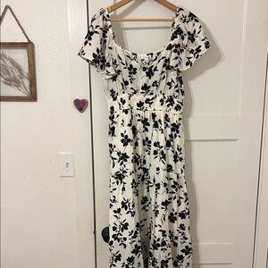 Blu Pepper Black and White Floral Jumpsuit